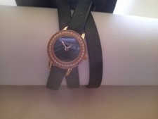 Thomas Sabo Wickel Armbanduhr schwarz 56cm lang Gehäuse vergoldet Rarität