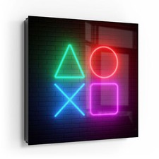 DEQORI Schlüsselkasten Glasfront 30x30 cm 'Playstation Elemente' Box, v. Ausf.