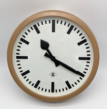 TN Industrial Wanduhr, Bahnhofsuhr, Fabrikuhr, Nebenuhr, 1963, 60er Jahre 29cm Ø
