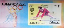 AJMAN 1972 Block 373 Olympia Olympics München Munich Barren Stufenbarren **