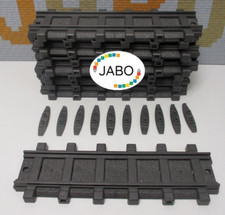 (RH) PLAYMOBIL Eisenbahn RC Gleise 10 Schienen gerade mit Verbinder 4384