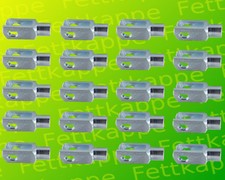 20 x Gabelkopf - Gabelgelenk 4x8 - M4 - DIN 71752 / ISO 8140 - galv. verzinkt