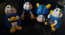 4 Marienkäfer Deko lustige Tonfigur Dekoration Herbstdeco Käfer