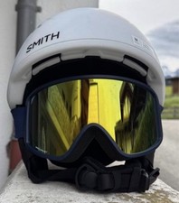 Smith Ski- und Rodelhelm weiß Gr.M Mit Briko Ski Brille blau