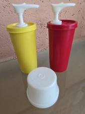 Tupperware Set für selbstgemachte Soßen-Senf- Ketchup-Behälter Pumpspender