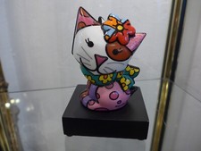 Design Goebel Figur Katze Flowing Romero Britto auf Sockel mit Zertifikat