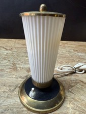 Tischlampe Nachttischlampe 50er/60er Stil Mid Century Messing Metall Kunststoff