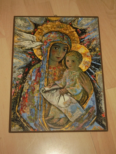Buntes ikonenbild maria mit - buntes,