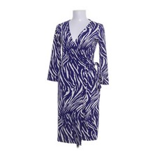 Diane von Furstenberg, Wickelkleid, Größe: 36, Blau/Weiß, Zebra, Damen #zmp