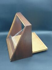 Schau Kasten Laden Vitrine antik alt Holz Display Sammler Füller Füllfederhalter