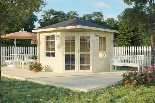 Gartenhaus blockhaus walmdach - blockhaus,