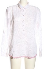 FISCHER Hemd-Bluse Damen Bluse Gr. DE 38 weiß-hellorange Casual-Look