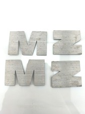 Buchstaben Logo Tank MZ ETZ 125 150 250 Emblem Schriftzug Aluminium silber NEU