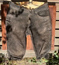 Meindl Trachtenlederhose, knielang, braun, gebraucht, eingetragen, Maße beachten
