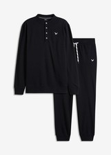 Jogginganzug recyceltem Polyester Gr 52/54 (L) Schwarz Herren Jogging-Anzug Neu*