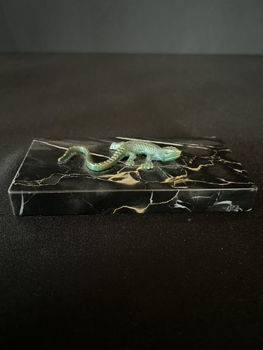 Art deco bronze eidechse auf - eidechse,