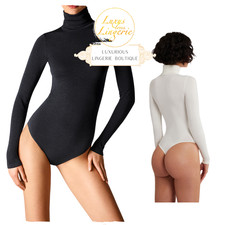 COLORADO STRING BODY by Wolford S Small black schwarz Hoch geschlossene Eleganz