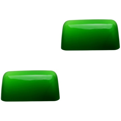 Green glass bankers - bankers, lampshade