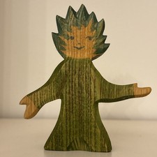 Ostheimer Holz Figur Troll Mutter Rar mit Brandstempel 