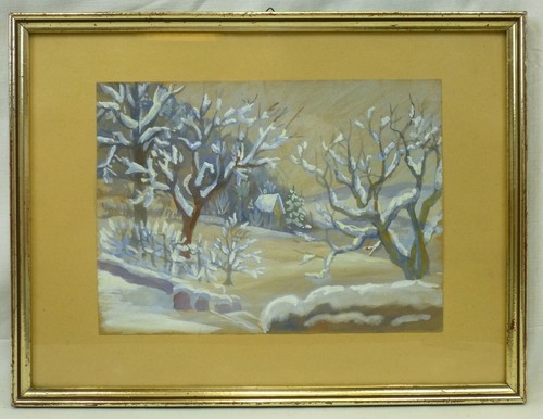 Aquarell winterliche - aquarell, "winterliche
