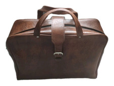 Leder Reisetasche Weekender Herren Damen Tasche braun Handgepäck Vintage