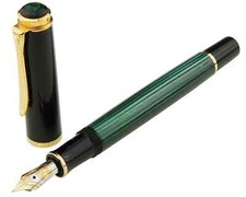 Pelikan M600 Old Style Füller Grün Gold Schwarz 18 Karat M-Feder Bicolor TOP