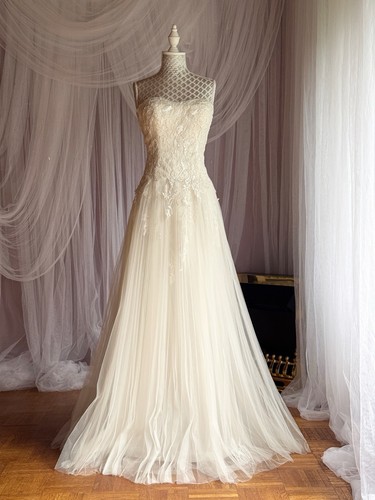 Brautkleid weiß linie - brautkleid, a-linie