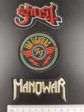 Patches-Set Heavy Metal2  3er Set  (Ghost  Foo Fighters  Manowar) Patch Aufnäher