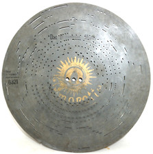 Amorette Platte Torgauer Marsch 30,5cm 12" Orgel music box disc Blech um 1900