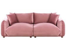 Sofa Samt rosa für 3 Personen