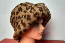 Fell Hut Vintage 60-er/70-er Leoparden Muster