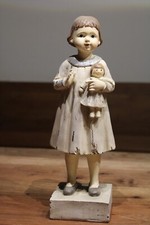 Figur Mädchen mit Puppe, nostalgisch, aus Polyresin, H28,5 cm, Figur i.Retrolook