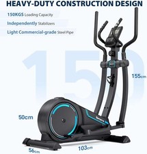 LCD Crosstrainer Ellipsentrainer Heimtrainer Stepper Elliptical Machine 150KG DE