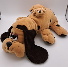 Vintage Schildkröt Wauzi Mama  mit Baby beige 45cm