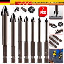 7-tlg Glasbohrer Set 3-12mm Fliesenbohrer Keramikbohrer für Fliesen Porzellan