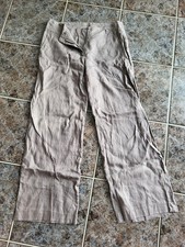H&M Damen Leinen Hose, Beige