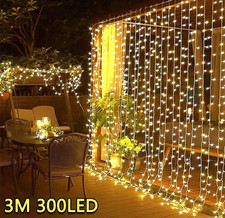 300 LED String Fairy Lights USB 8Modes Curtain Party Garden Indoor Outdoor Decor