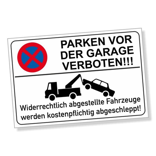 Parkverbotsschild parken vor - parkverbotsschild,