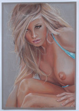 Original drawing ,Zeichnung ,nude woman, weiblicher Akt