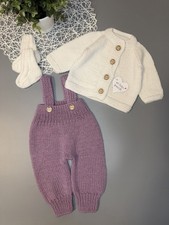 Handgestrickte Baby Set Gr