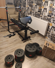 Hop-Sport Hantelbank 1065 + 125kg hantelset