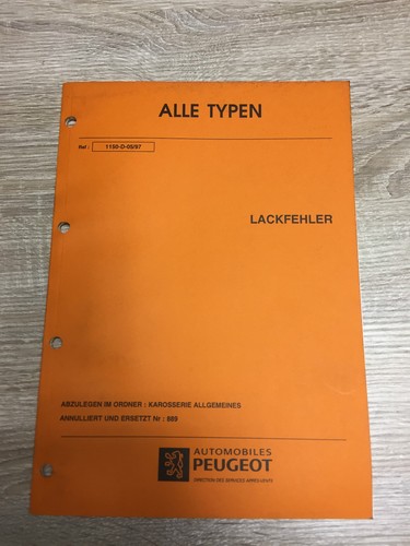 Werkstatthandbuch peugeot alle - peugeot,