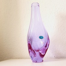XL Czech Art Glass Vase Miroslav Klinger Zelezny Sklo Beranek Hlava Exbor  70's