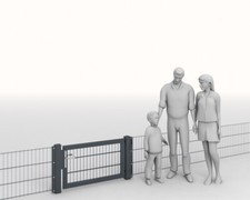 Toranlage Gartentor Forte Zaun Doppelstabmattenzaun Torflügel Torpfosten Tor