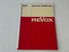 Original Revox A 76 Service Anleitung / Service Manual (Deutsch / German)