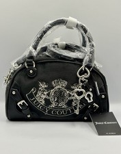 Juicy Couture Scottie Twig Hunde Bowler Bowlingtasche schwarz brandneu mit Etikett