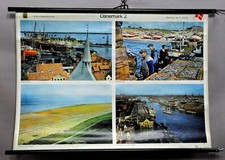 retro Wandkarte Rollbild