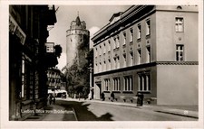 AK GRUSS AUS SCHLESIEN LAUBAN BZ LIEGNITZ STRASSENANSICHT BRÜDERTURM UM 1930
