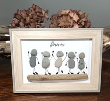 Fischlandliebe 3D Bild mit Steinen und Treibholz vom Fischland-Darß Handmade 