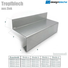 Tropfbleche aus zink kantblech - tropfbleche,